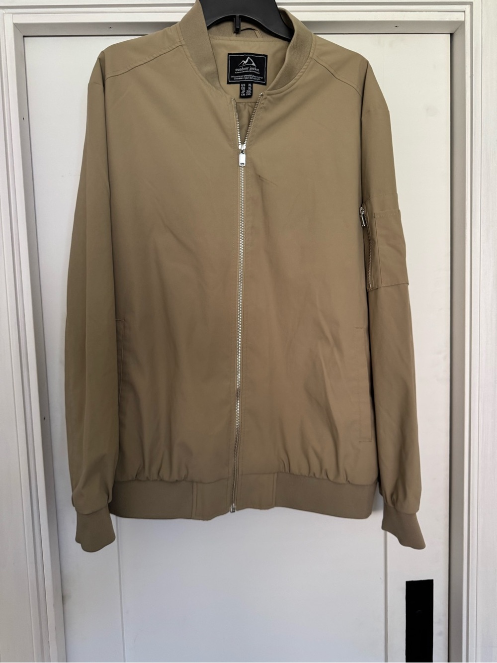 Men's Bomber Jacket in Khaki by Unknown Brand